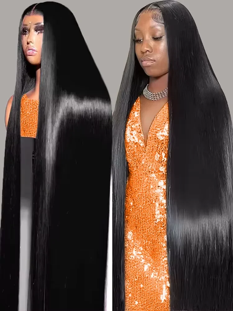 5x5 Ready to Go HD Lace Glueless Wigs Straight 100%  Human Hair Wig 40inch 13x6 Lace Front Human Hair Wig 13x4 Pre Plucked Human Hair Wigs  250 Density  for Women Natural Black Brazilian