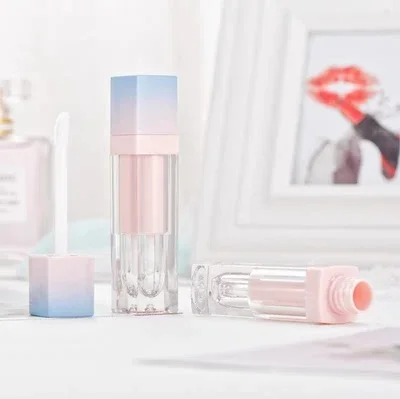 

5ml empty Pink Blue lip gloss tube lipgloss tube container with thick wall makeup Container packaging