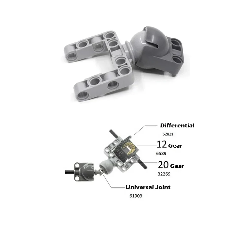 MOC Uniwersalne Koło 92911 92910 Sworzeń Kulowy Kierownicy bb607 Kompatybilny z Lego Robot EV3 6023956 4610380 99948 Klocki Konstrukcyjne