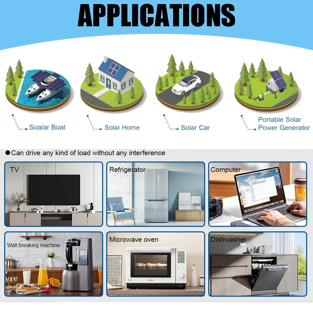 EPEVER 3000W Hybrid Inverter/Charger MPPT Combined with 100A Solar Charge Controller 24V AC/DC Charger in One Unit UP-HI