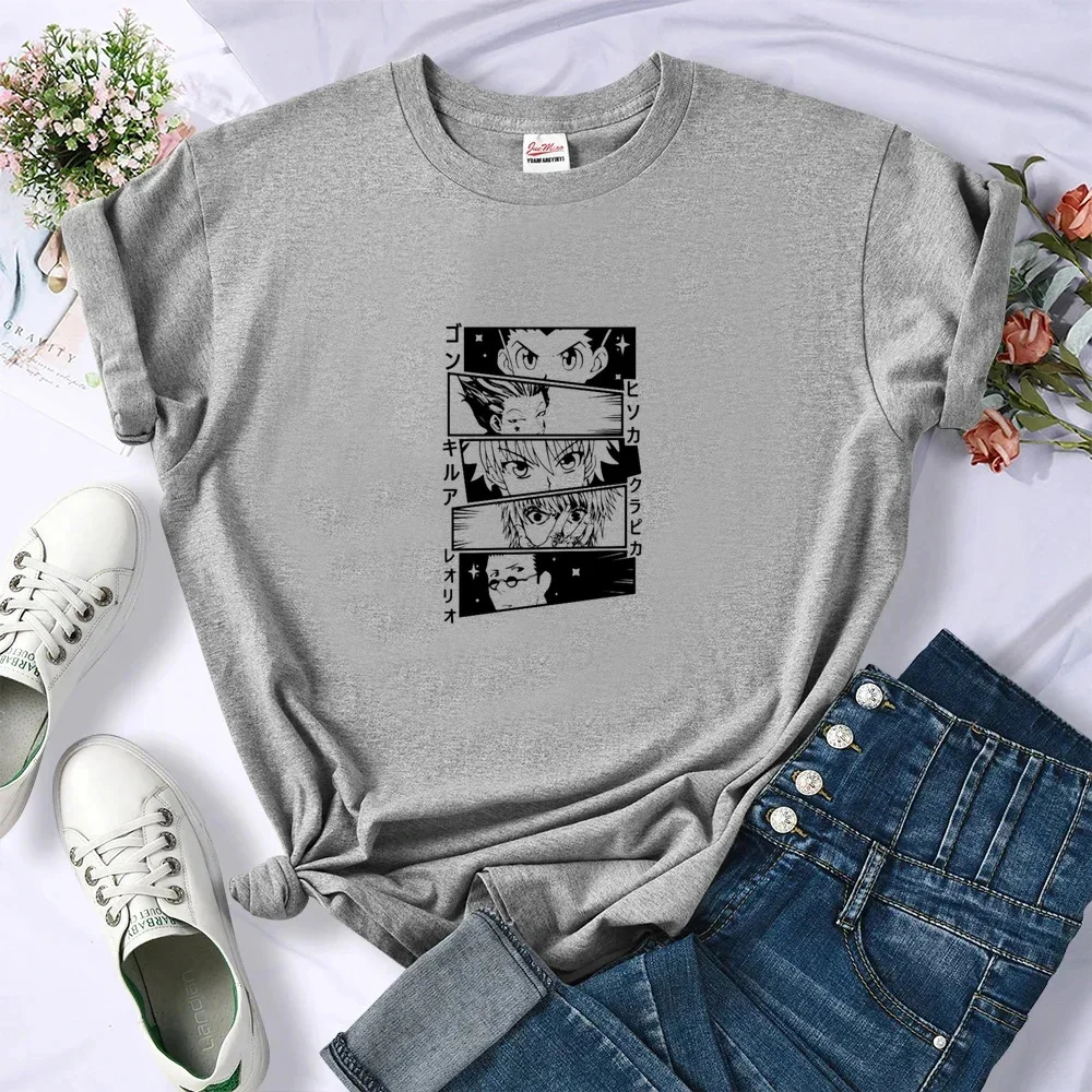 Hunter x Hunter t-shirt girl jojifuku goth kawaii manga japan top tees dollette korean fashion alternative  scene  y2k
