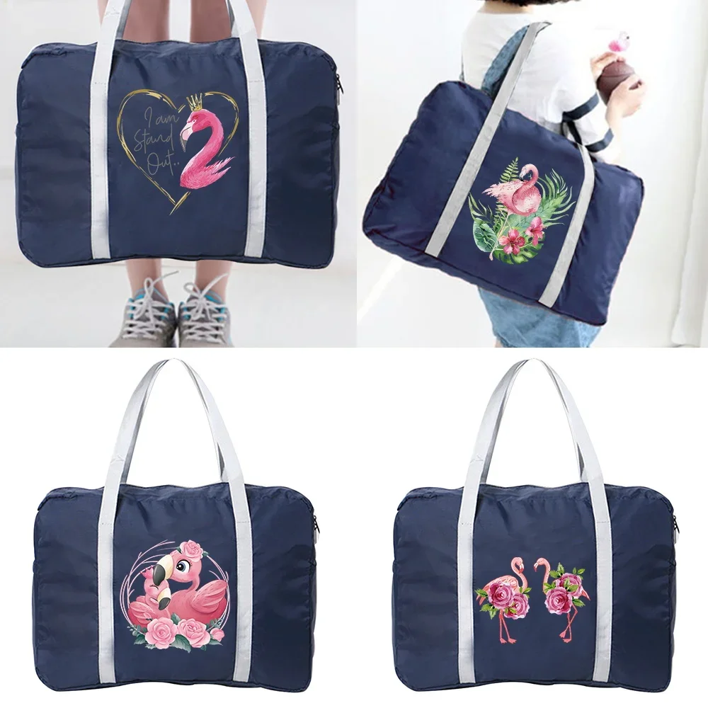 

Luggage Travel Bag Nylon Foldable Unisex Large Capacity Pack Flamingo Print Unisex Water Proof Handbags Travel Bags Dropshipping