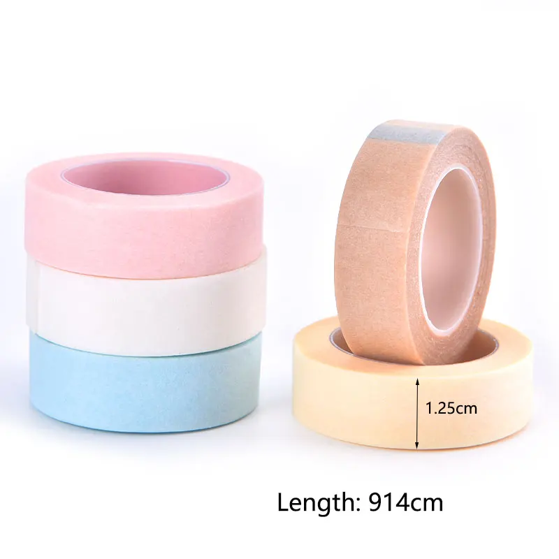 1Roll 9M Pink Lash Tape Eyelash Extension Breathable Micropore Fabric Easy Tear Eye Tapes Eyelash Extension Tape Anti-allergy