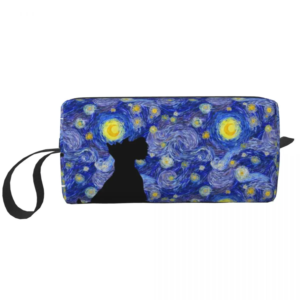 Fashion Scottish Terrier Van Gogh Starry Night Travel Toiletry Bag Scottie Dog Makeup Cosmetic Organizer Beauty Storage Dopp Kit