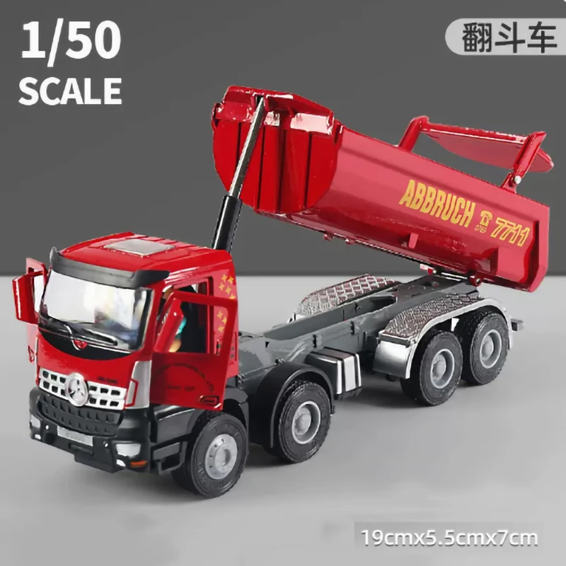 Diecast Alloy 1:50 Scale Engineering Vehicle Tipper Truck Model Adult Classic Collection Gift Display Souvenir Ornament