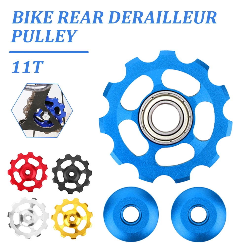 11T Aluminum Alloy Bicycle Rear Derailleur Pulley Jockey Wheel MTB Mountain Road Bike Guide Roller Cycling Bike Accessories