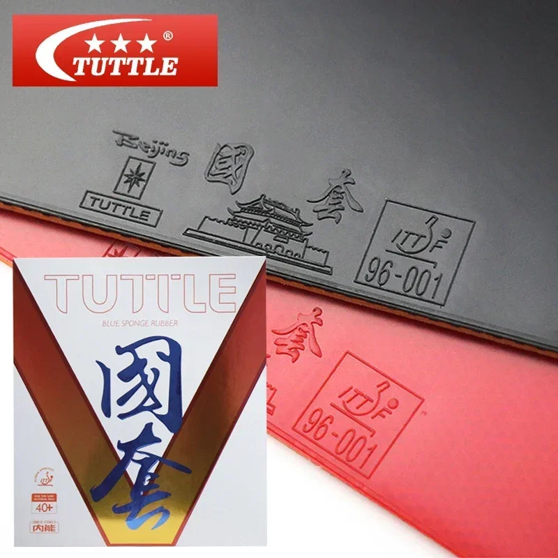 TUTTLE V Table-tennis Rubber Sheet Pimples-in ITTF Approval Sticky Loop Fast Break Rubber with Sponge for Professional Player