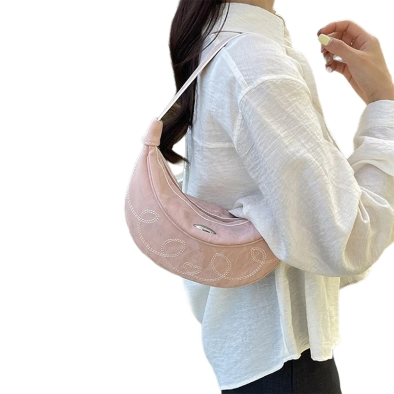 Bolso hombro piel sintética con forma para mujer, bolso axila a para salidas nocturnas