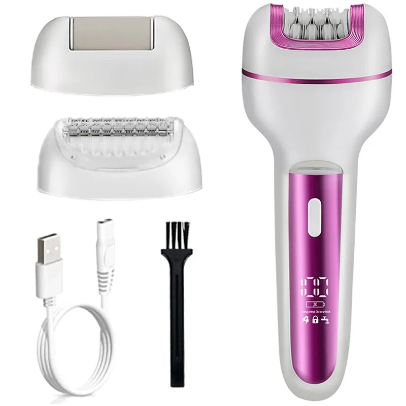 3in1 Rechargeable Women Epilator For Face Body Electric Shaver Female Hair Removal Bikini Trimmer Leg Lady Shaver Callus Remover