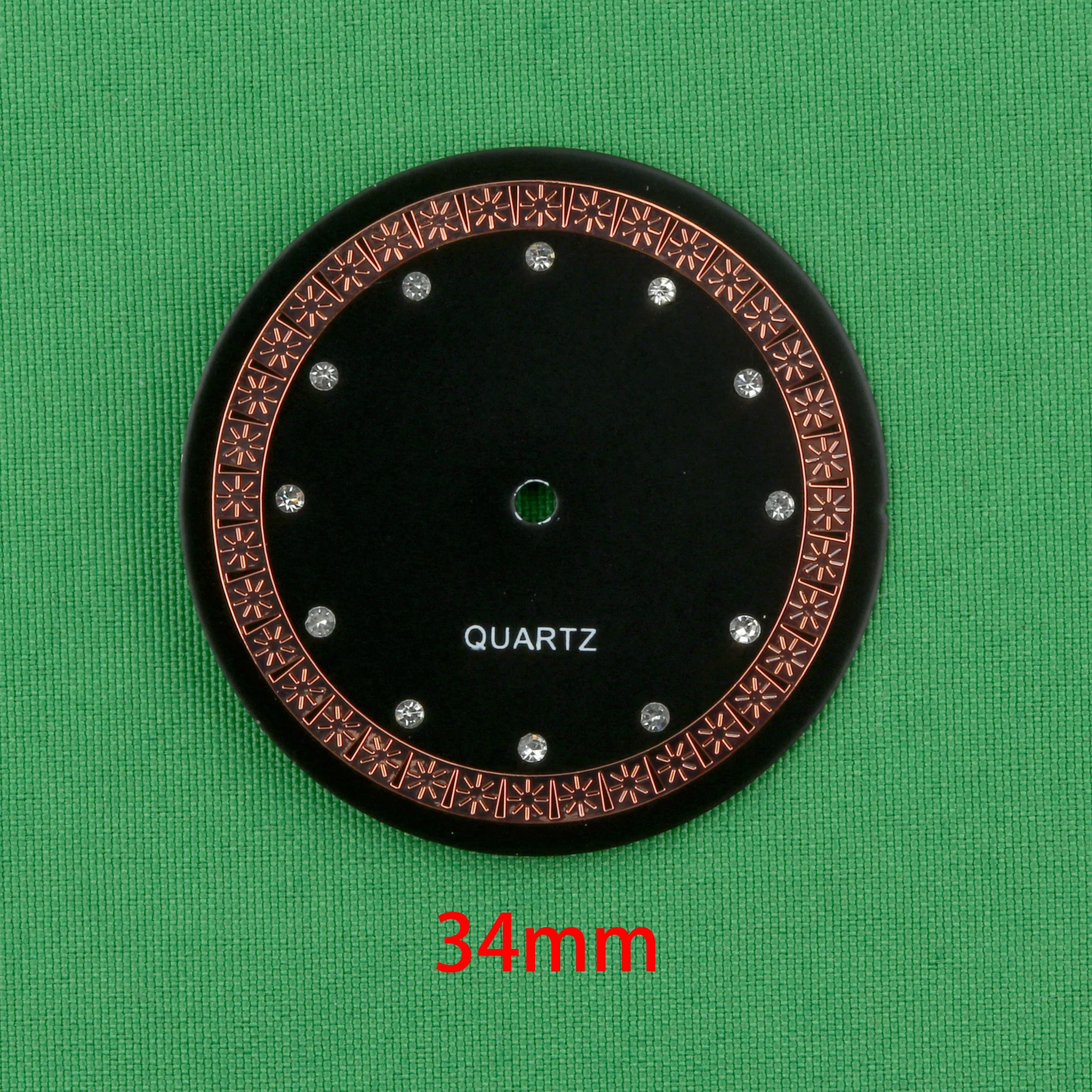 watch dial 34mm for miyot 2035 movement sl68 sp68 9t33 pc21 pc20 movement 2033 2025 without logo with diamonds and decorations