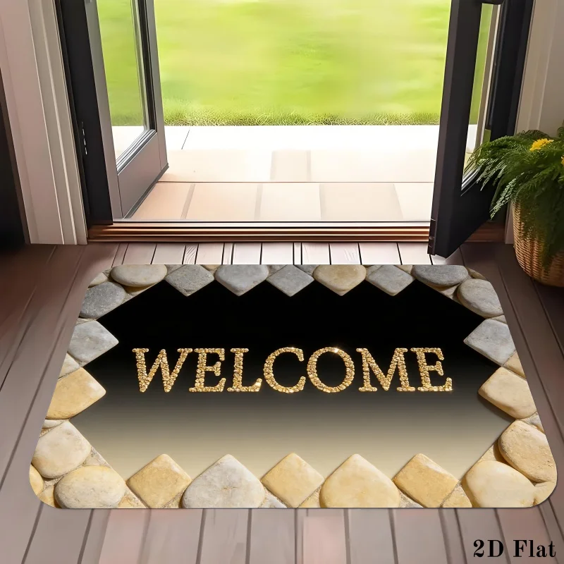 Sophisticated Swirl Pattern Floor Mat Durable Non Slip Entryway Rug For Bedroom Kitchen And High End Home Use