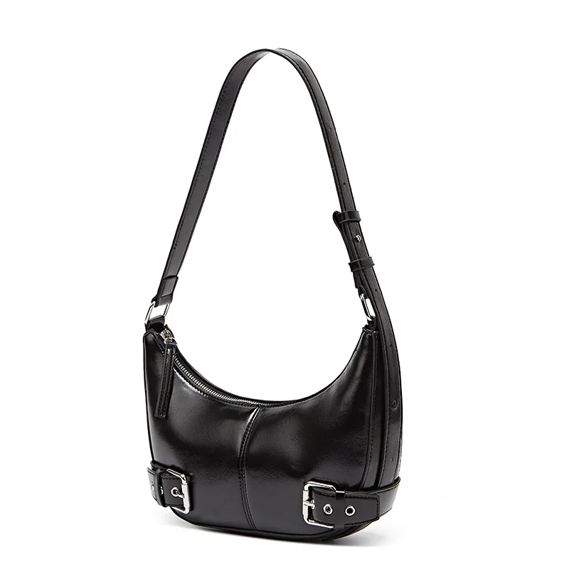

Fashion Korean Women's PU Leather Shoulder Strap Armpit Bag Retro Vintage Pu Leather Y2k Commuter Casual Women's Armpit Wallet