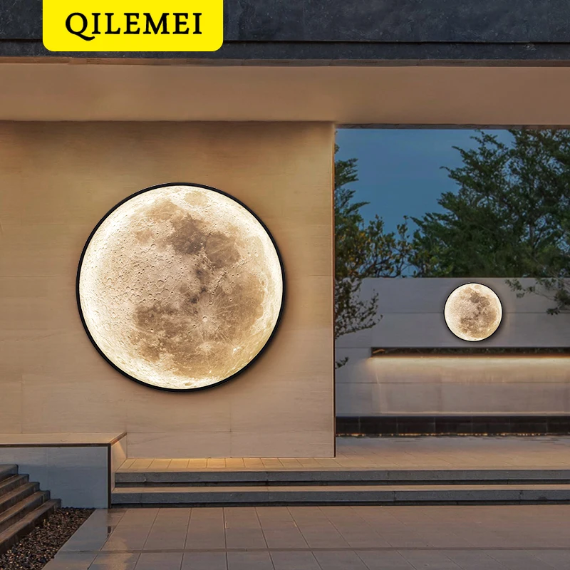 

Moon wall painting lights Wall Lamp Modern Aisle Lamp Corridor Living Room Background Bedroom Bedside moon Atmosphere dropship