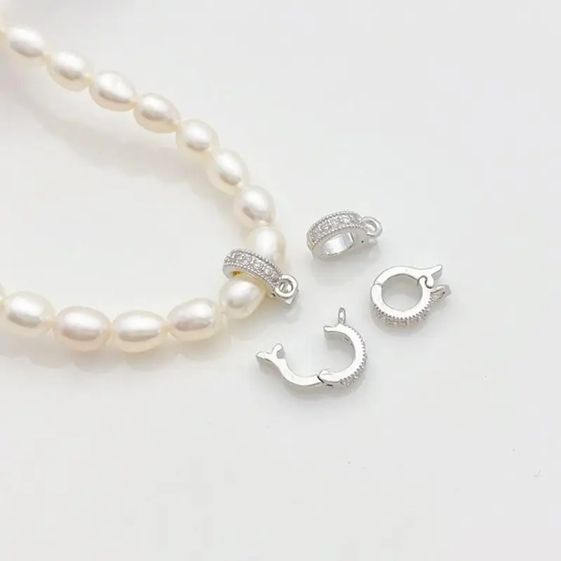 31BB Handcrafted Metal Bracelets Clasps Fashionable Clasps Jewelry Connector Fastener for  Necklace Making Supplies