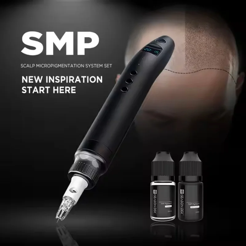 

FAMISOO микропигментация кожи головы PMU перманентный макияж татуировка ручка SMP тату-пистолет беспроводная машина для татуировки кожи головы для волос на голове