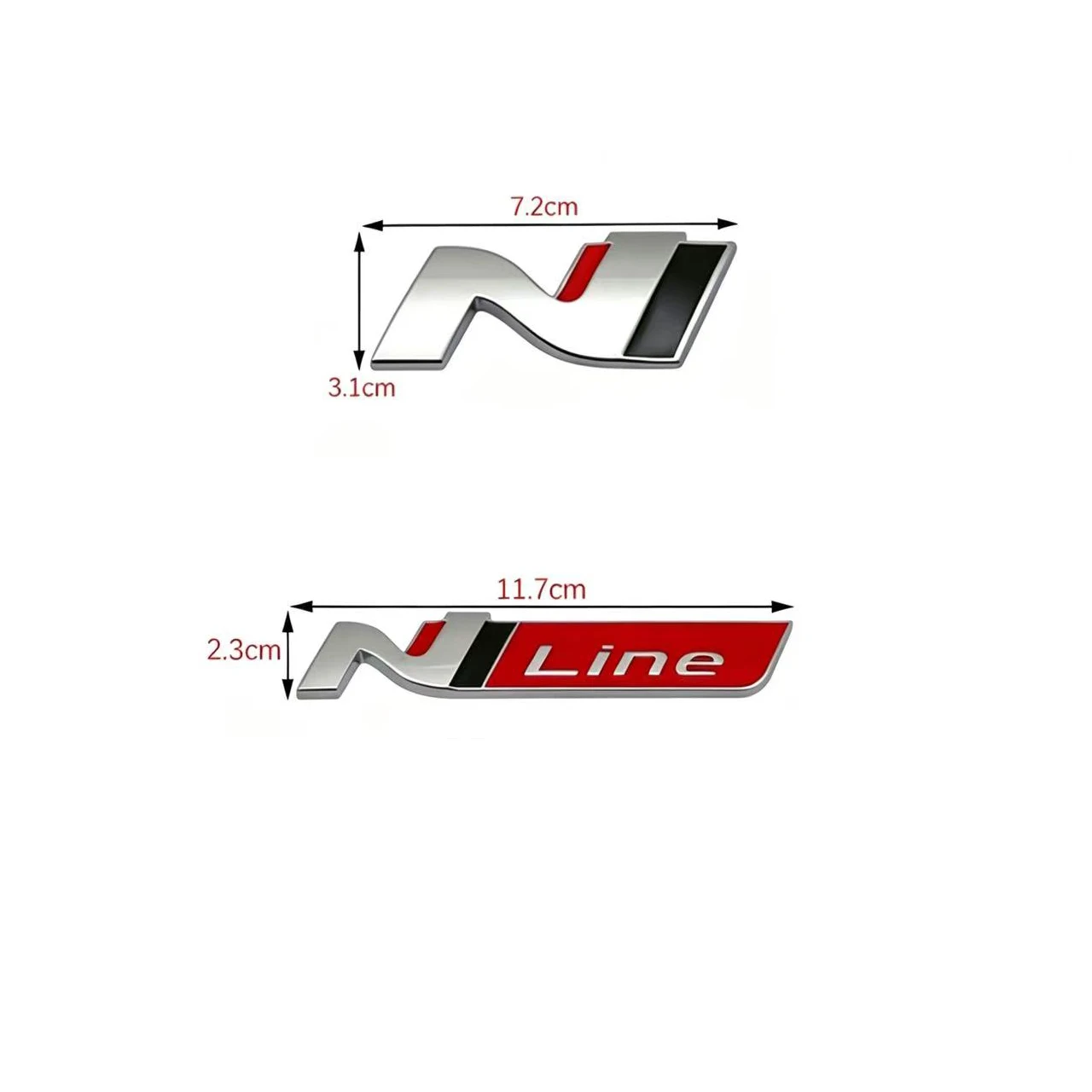 Car N-Line Sticker Emblem Accessory For Genesis I10 I20 I30 I40 IX20 IX35 Kona Getz Veloster Tucson Elantra Azera Solaris Santaf - view 2