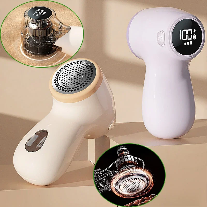 

Upgraded Smart Digital Display Fabric Shaver, High-Power Sweater Defuzzer Two-in-one Rechargeable Hair Removal Artifact