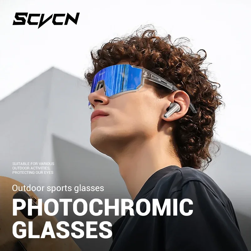 SCVCN новые MTB UV400 спортивные очки для бега фотохромные велосипедные солнцезащитные очки мужские и женские очки велосипедные дорожные очки для бега и пешего туризма