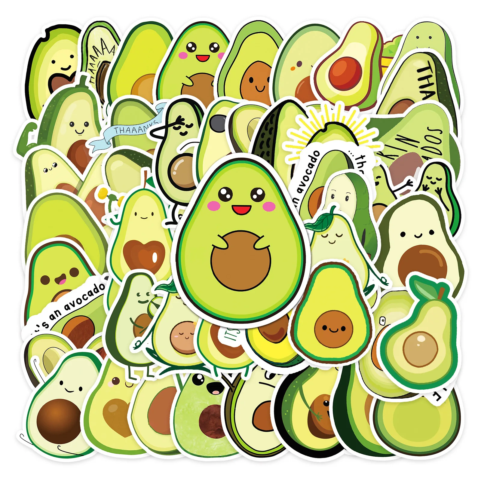 10/30/50PCS Cartoon Fruit Vegetable Stickers Series Creative Watermelon Graffiti Helmet Luggage Laptop iPad Decoration Wholesale