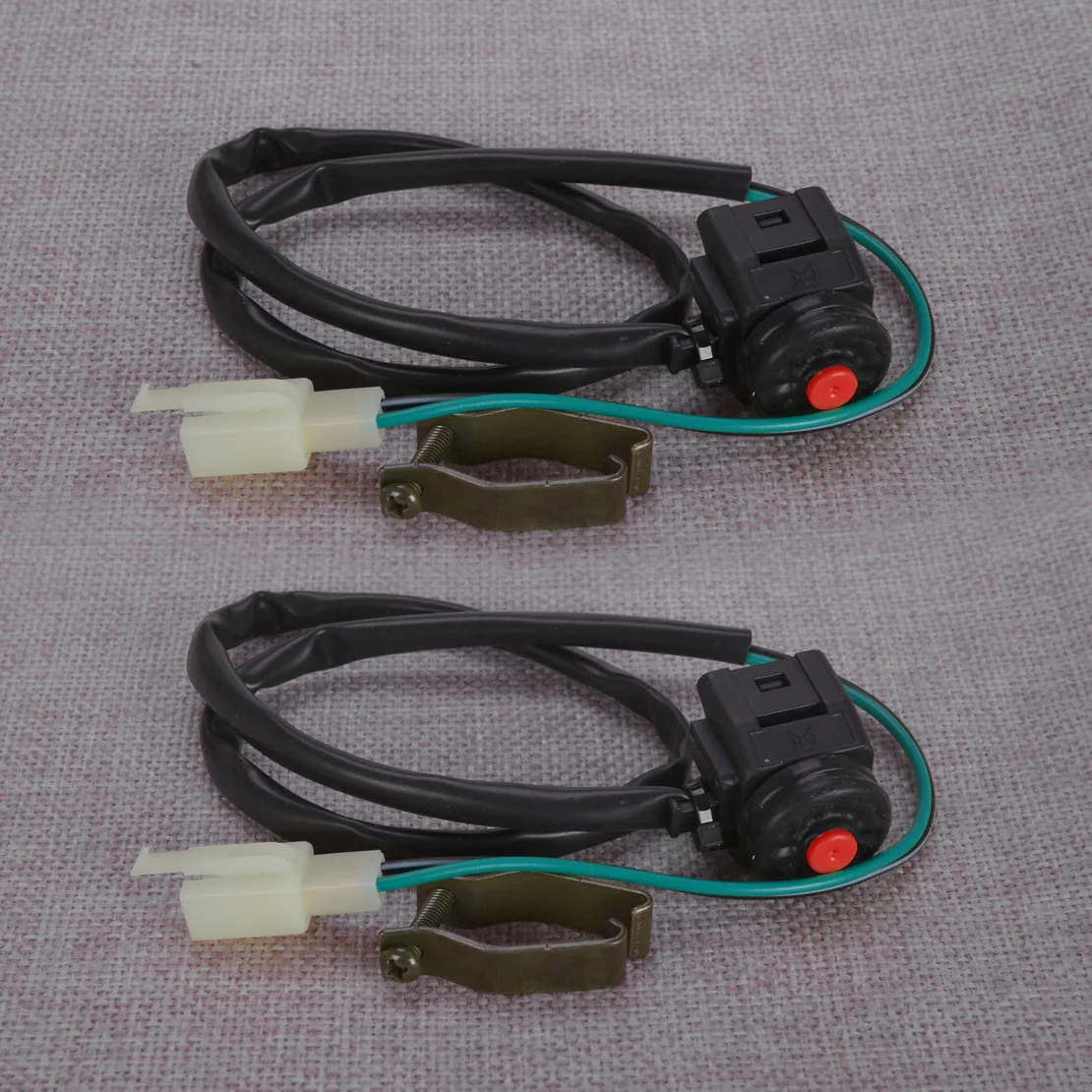 

2 комплекта кнопок запуска/остановки двигателя (красные) с звуковым сигналом для питбайков, квадроциклов и мотоциклов