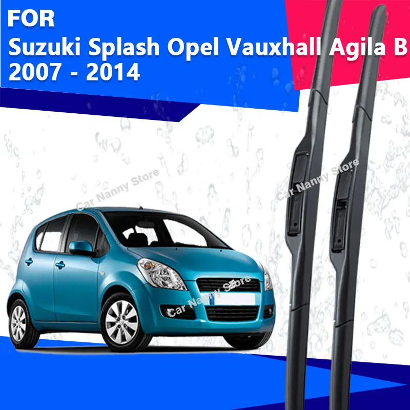 

Щетки лобового стекла для Suzuki Splash Opel Vauxhall Agila B 2007-2014, автомобильные дворники, резиновая полоса, мягкая резина