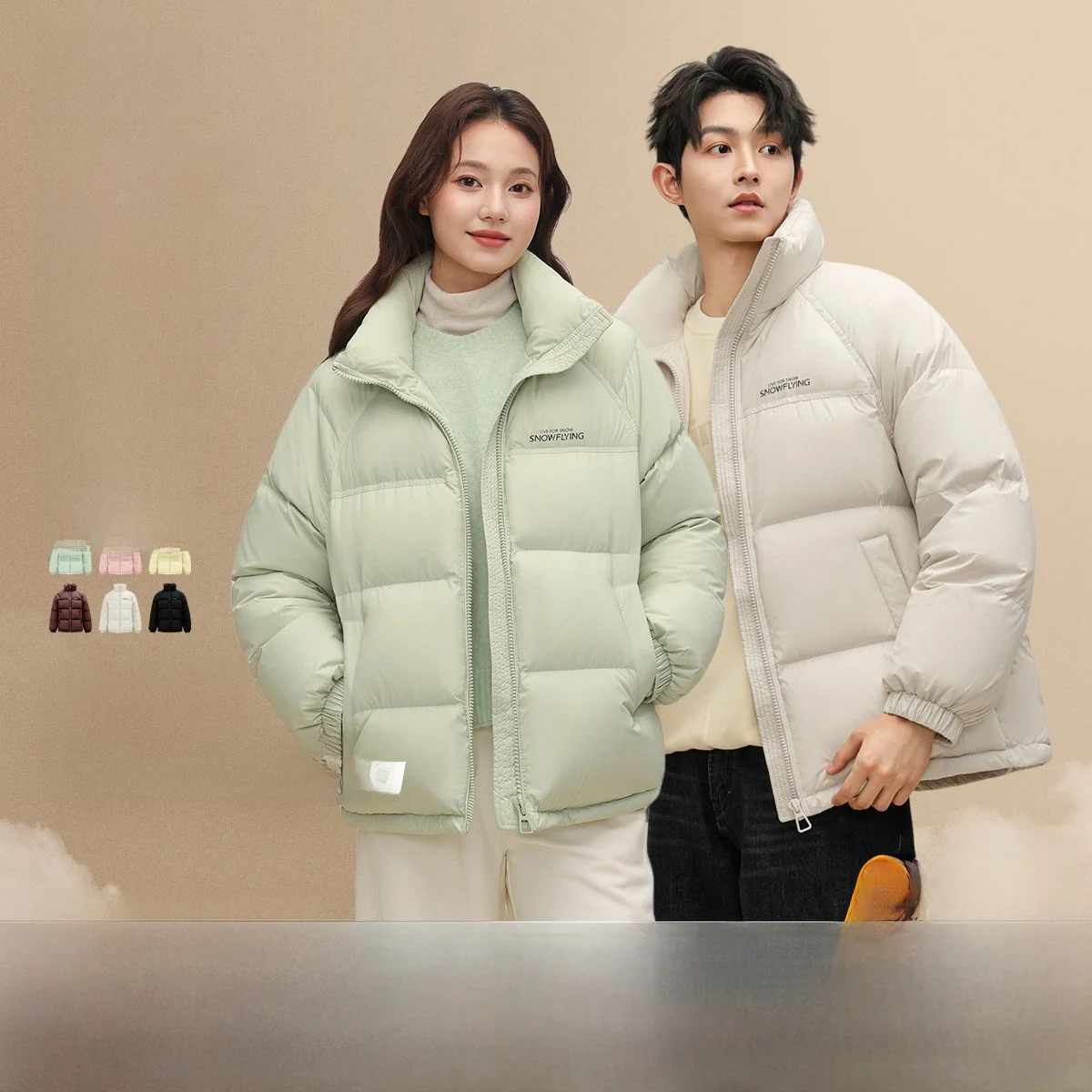 

Lightweight Puff down Jacket for Couples Snow Flying 2026 Summer New Style Unisex Bread Shape Duck down Vest Outdoor Sport Ci...