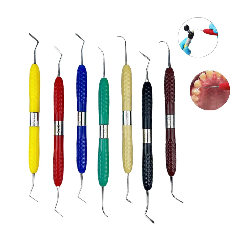 

7 шт./компл., наполнитель для стоматологической смолы, набор для эстетического восстановления, подходит для LM, нож из смолы, металлический скульптурный инструмент, высокое качество