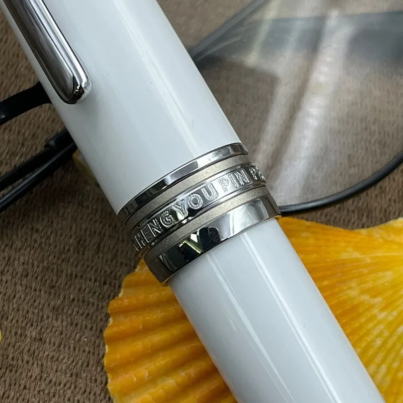 PENCHEN 146 قلم حبر نحاسي عاجي EF F M منحني 0.7 مللي متر طرف مشرق طرف داكن عالي الجودة ممارسة قلم حبر الكتابة التوقيع #5