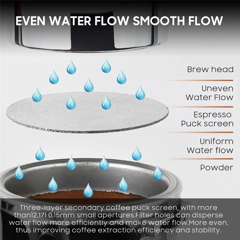 B98A-51Mm Pressurized Espresso Filter Baske Reusable Coffee Filter Reusable Coffee Filter Set