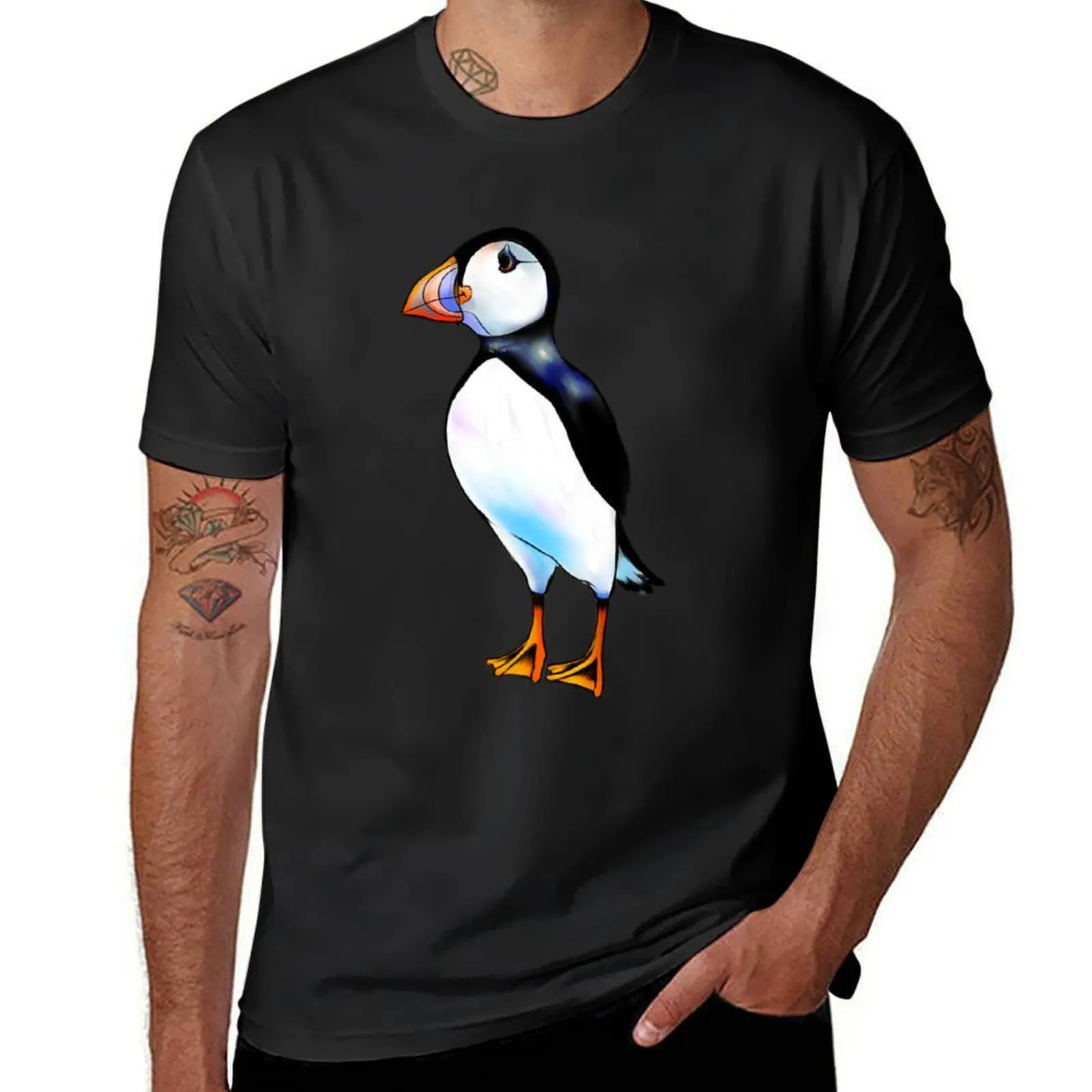 Happy Puffin T-Shirt quick drying vintage clothes mens t shirts pack