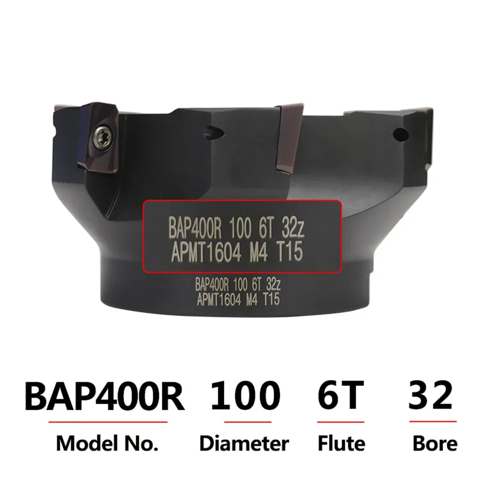 

BAP400R100-32-6T carbide insert tight milling slab face cutter