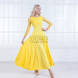 New Modern Social Dance Big Swing Skirt Performance Dress Waltz Square Dance Dress