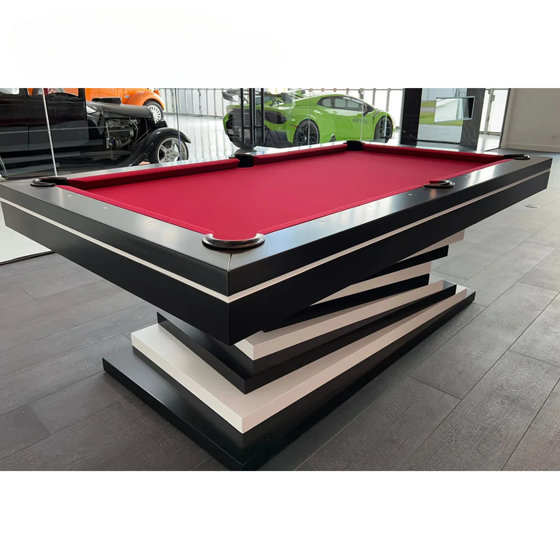 Modern Luxury Black Pool Table 8FT with A-level Slate Bed  Pool Table for Sale