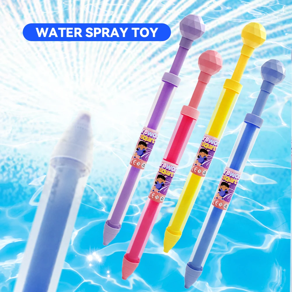 4PCS Romantic Fireworks Spray Water Gun Outdoor Splash Games for Pool Lawn Activities Kids Summer Interactive Water Spray Props