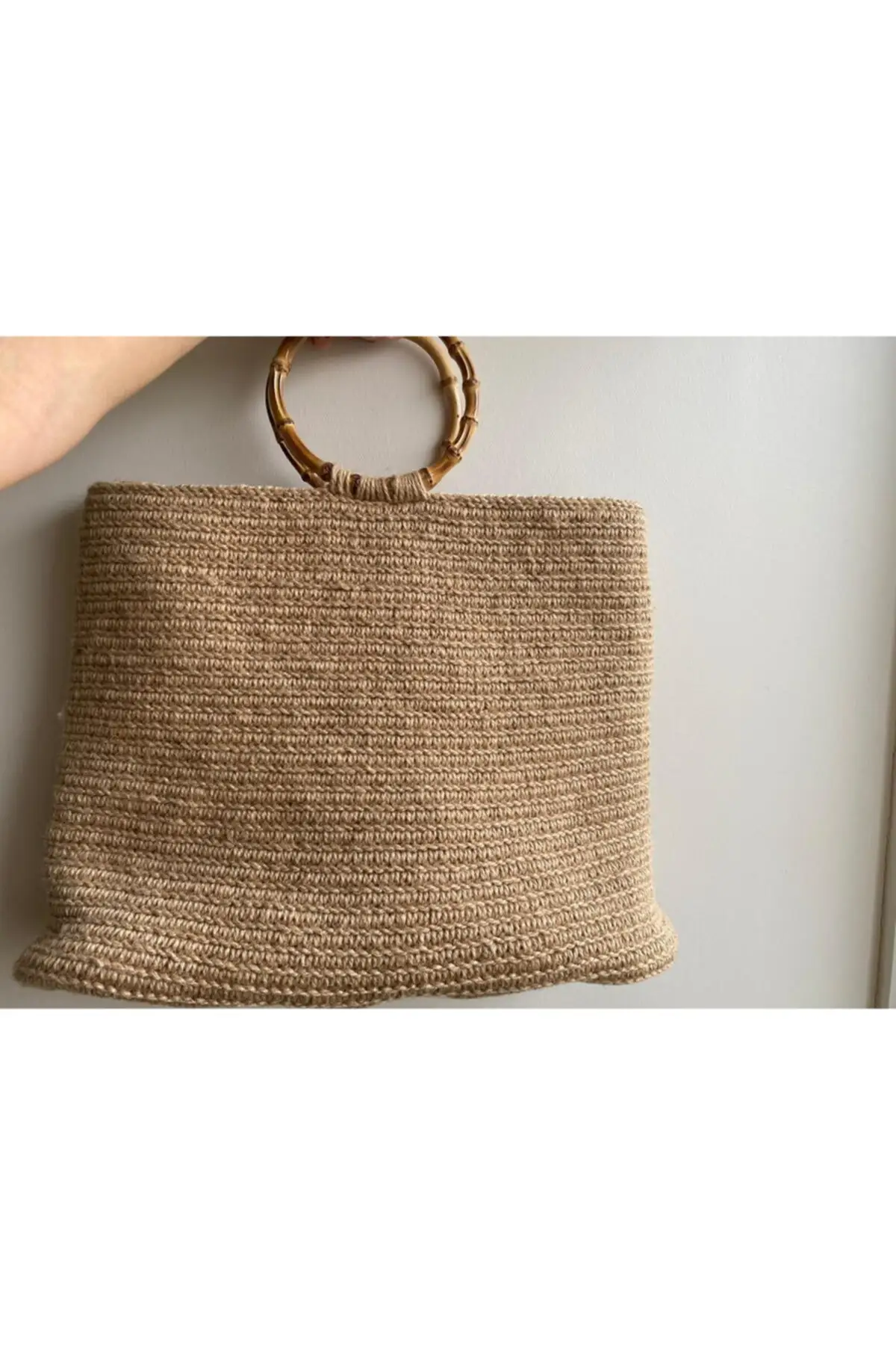 Uras Handmade Jute Rope Mesh Bag Women bag Shoulder Bag Handmade