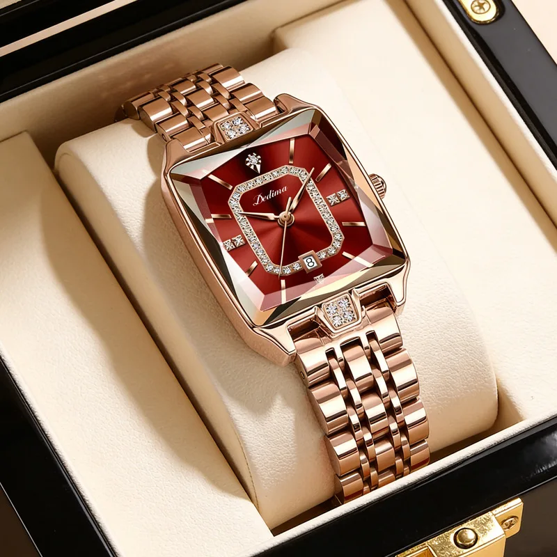Women's Quartz Watch Small Square Female Watches Casual Ladies Watch Starry Sky Dial Waterproof Ladies Watch Fashion Versatile