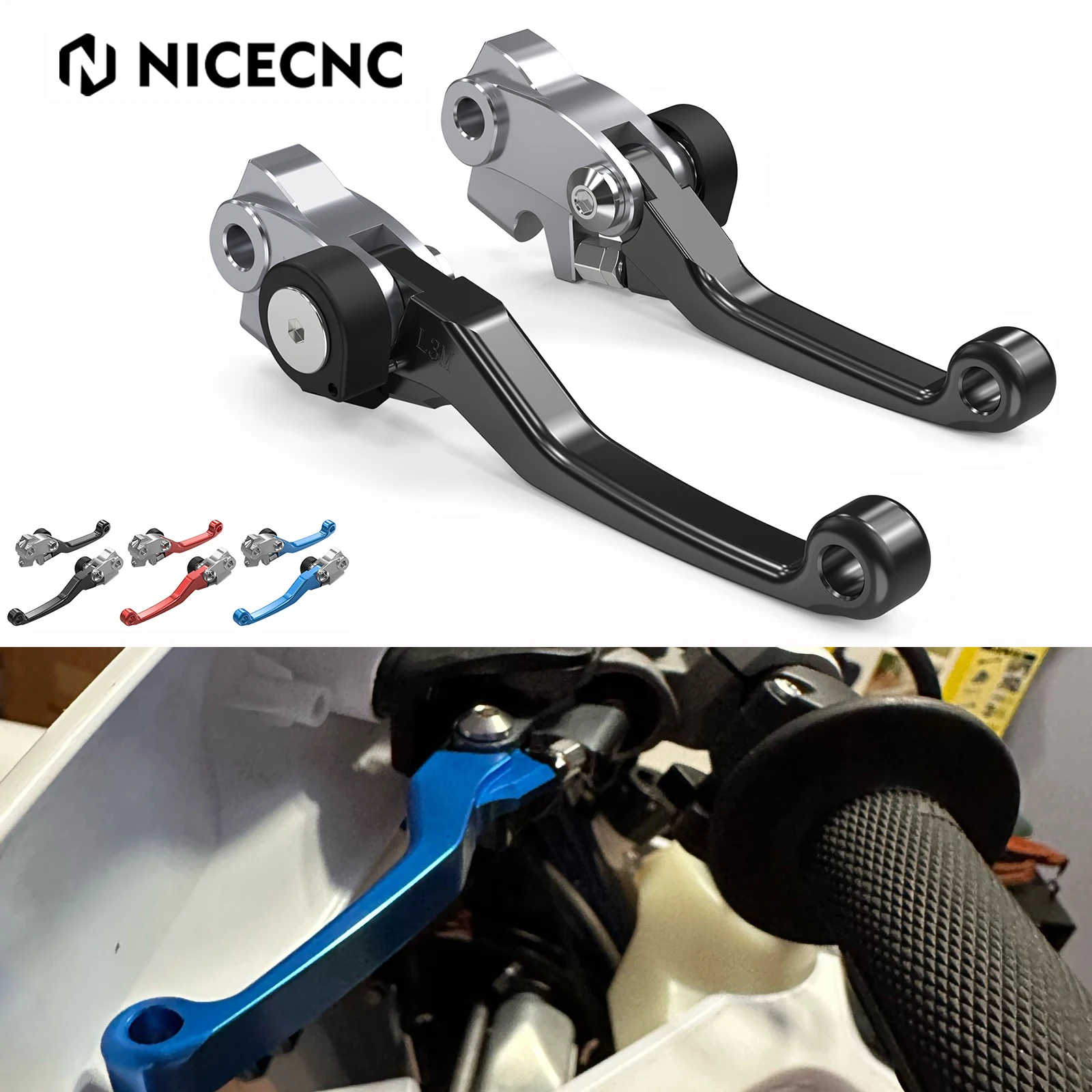

NICECNC For Husqvarna TE 300 FE 350 FE 450 FE 501 2022-2024 GasGas EC 300 250 250F 2021-2024 BrakTec Folding Brake Clutch Lever