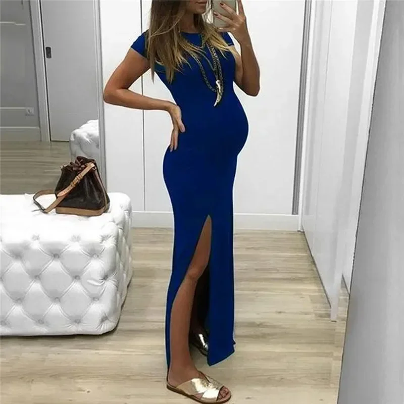 Maternity Dresses Summer Women Pregnancy Sleeveless Crew Neck Cartoon Patterns Tank Dress Bodycon Clothes for Pregnant