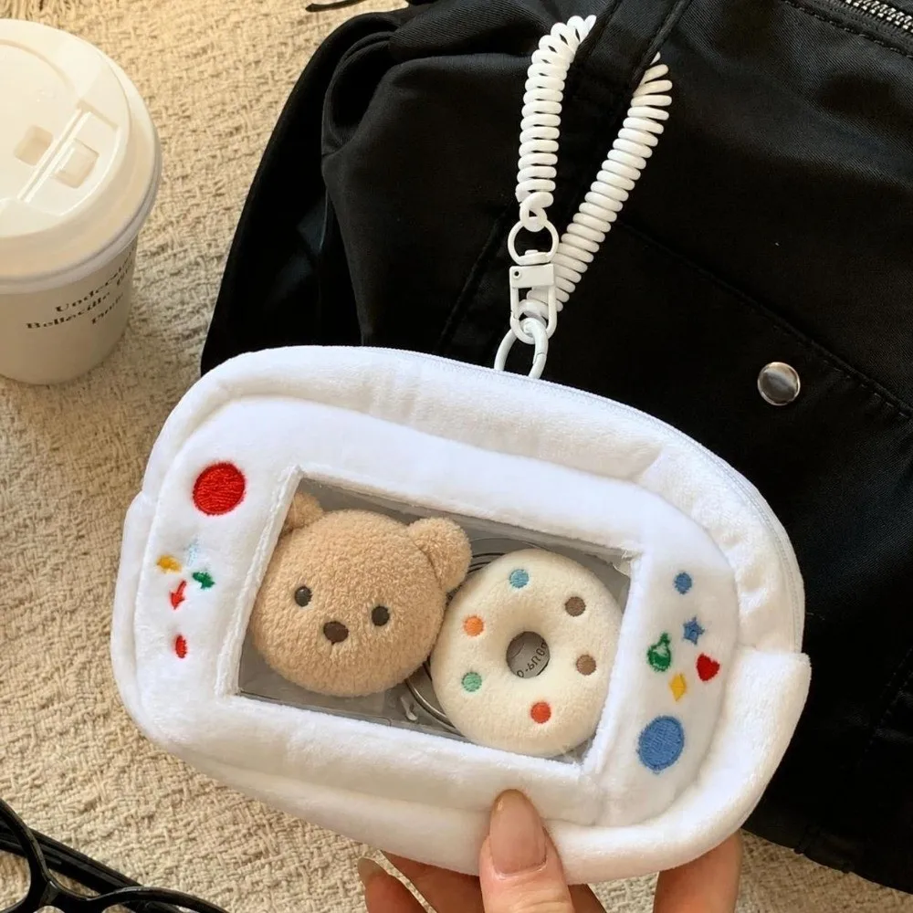 Durable Ita Bag Game Console Shaped Transparent Window Display Pouch Figure Storage Purse School Office