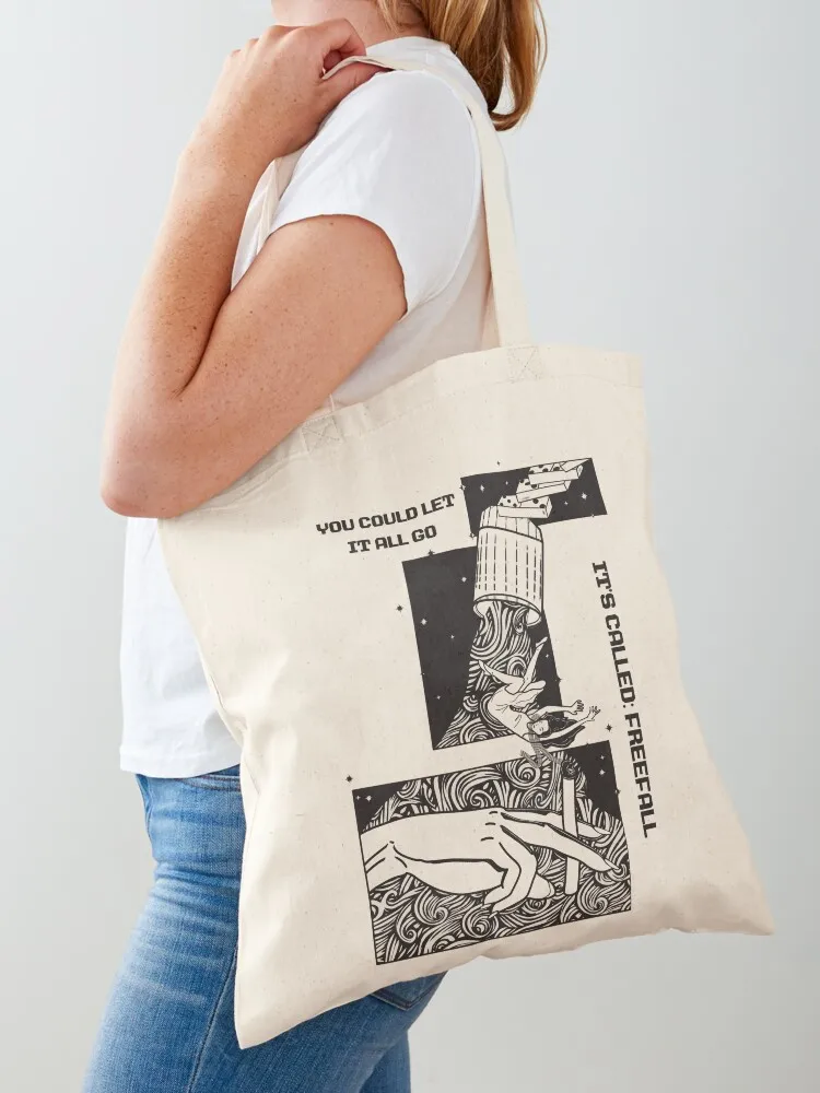 It’s Called: Freefall Rainbow Kitten Surprise Lyric Graphic Art Tote Bag Lady bags Shopping bags Shopper