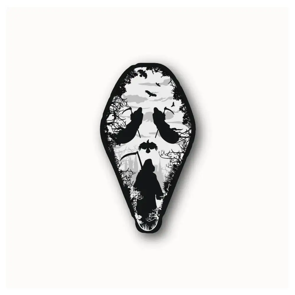 Grim Reaper Scream Collage Waterproof Stickers For Decorating Car Windows Motorcycles And Computers.