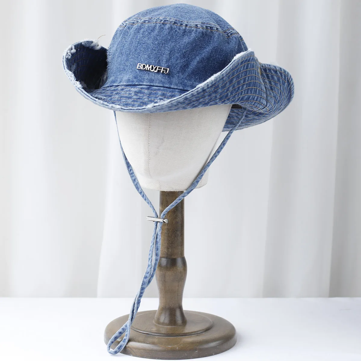 

Bucket Hat Denim Jeans Women Men Summer Sun Protection Big Brim Cowboy Cap Beach Accessory For Fishing Hiking Climbing Outdoor