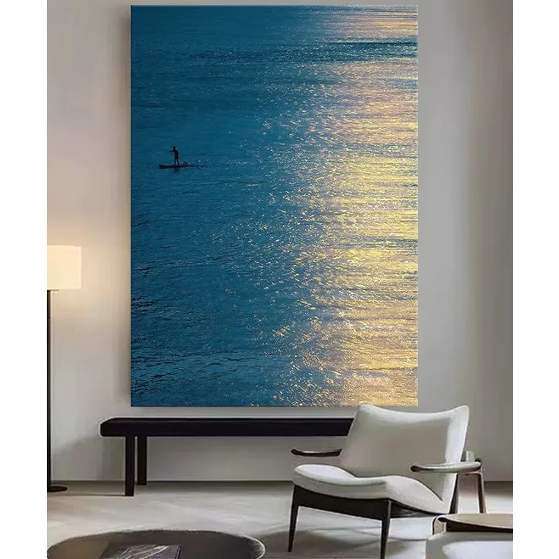 

Klein blue decorative painting living room modern entrance high-end painting dining room