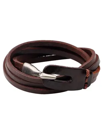 Kirykle Men And Women Vintage Hooks Multilayer Wrap bracelet Leather Charm Bracelets Bangles Jewelry Accessories