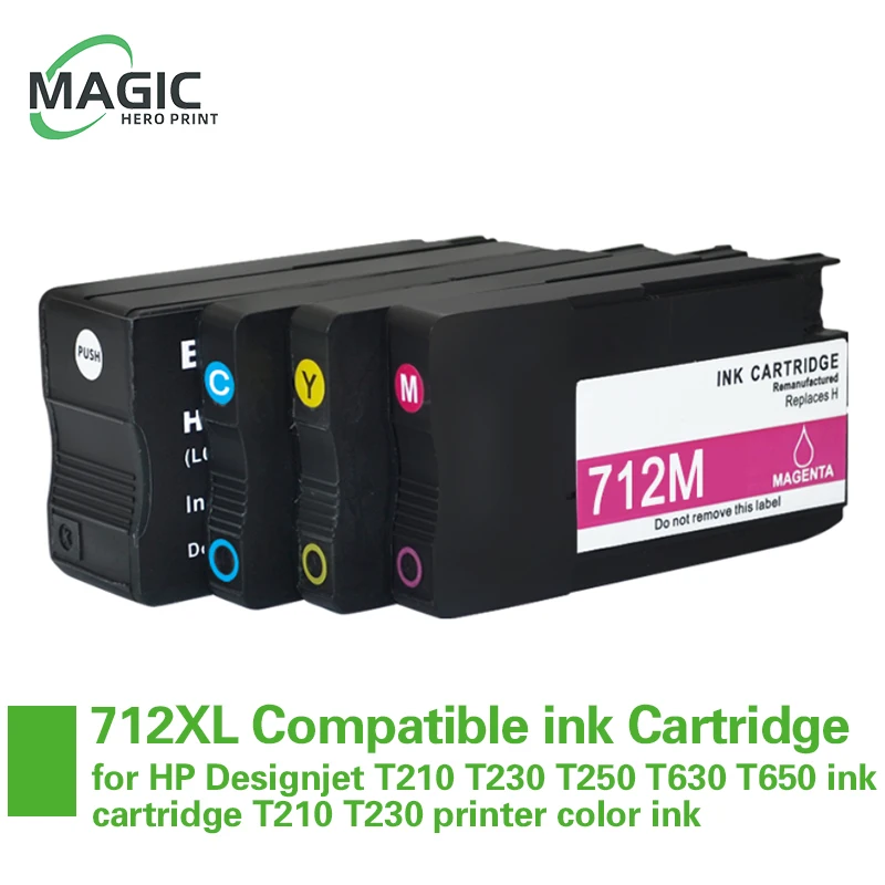 

NEW Compatible For HP 712XL ink cartridge for HP Designjet T210 T230 T250 T630 T650 ink cartridge T210 T230 printer color ink