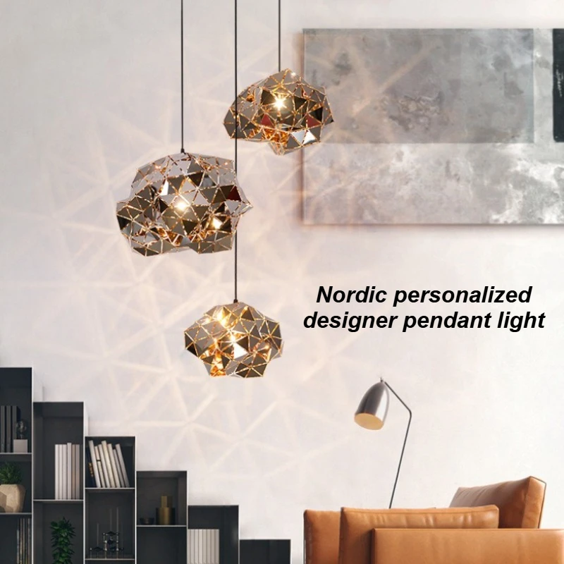 

New Chandelier Modern Window Clothing Lighting Store Decor Lamp Bedside Creative Stainless Steel Pendant Light Bar Art Lights