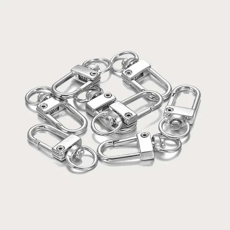 5pcs Revolving Door Buckle Keychain Jewelry Diy Accessories Gold and Silver Universal Bag Buckle Backpack Accessories