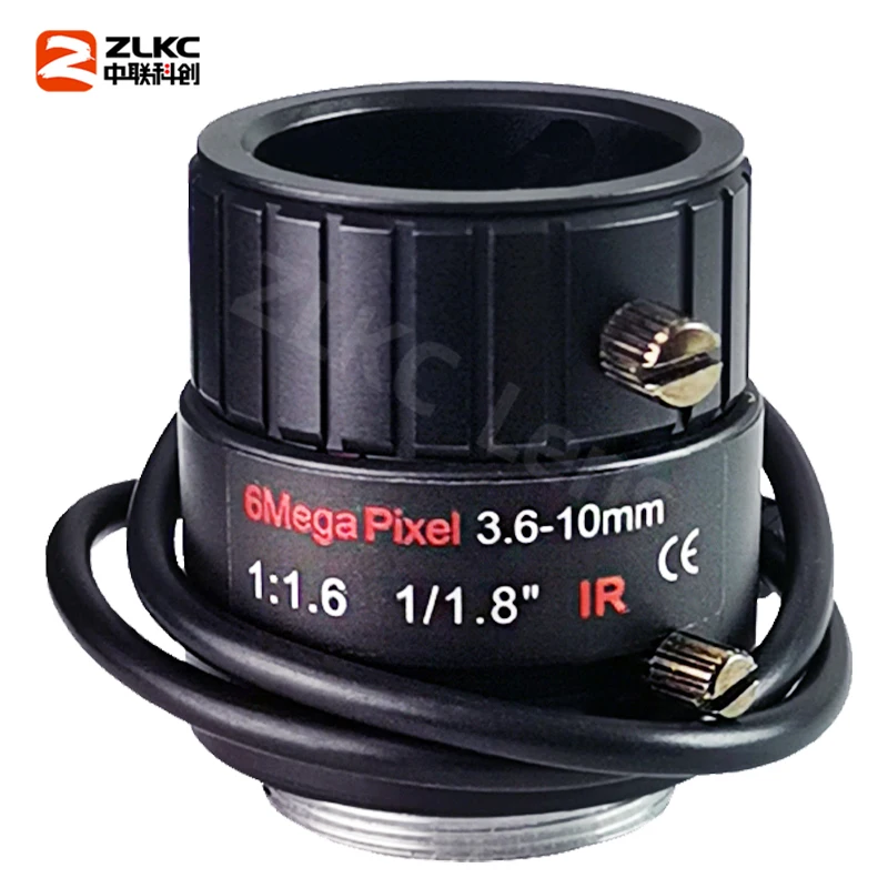 3.6-10mm Zoom Lens CS-Mount with IR 1/1.8'' IMX178 Wide-angle Lens 6MP CCTV Auto-Aperture Lens F1.6-360  Surveillance Cameras