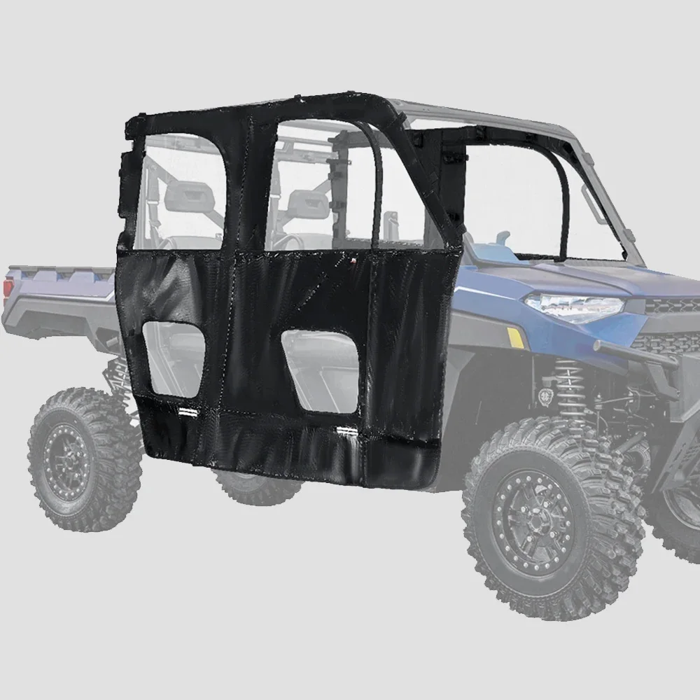

KEMIMOTO UTV Soft Upper Doors Cab Enclosure Compatible with Polaris Ranger XP 1000 Crew 2019-2024 2025 UV Resistant Protection