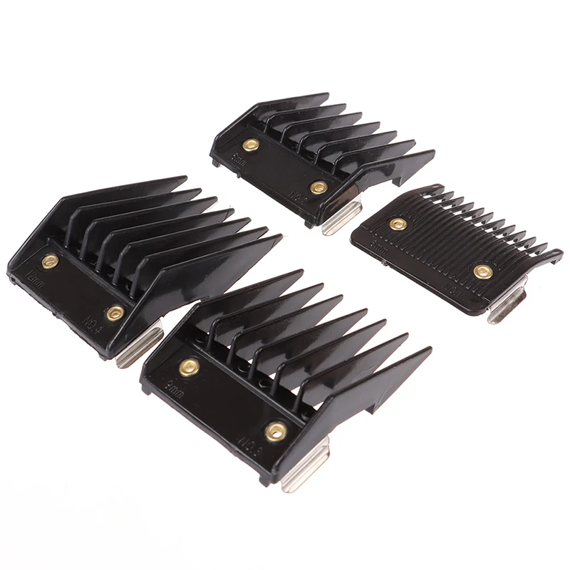 

4Pcs Universal Cut Clipper Limit Comb Guide Attachment Size Barber Replacement 4-piece set of electric push shear limit comb